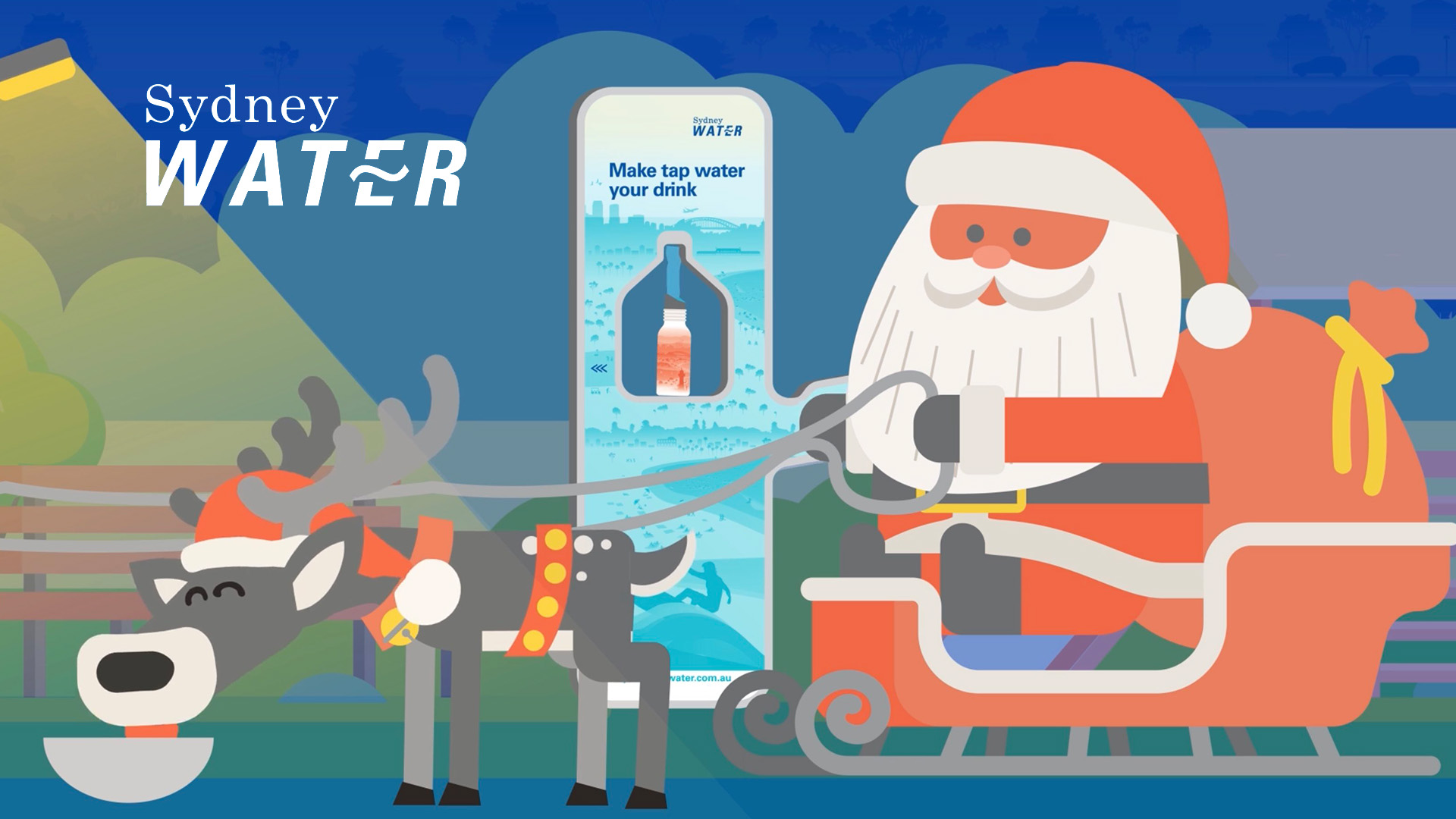 Sydney Water Christmas animation